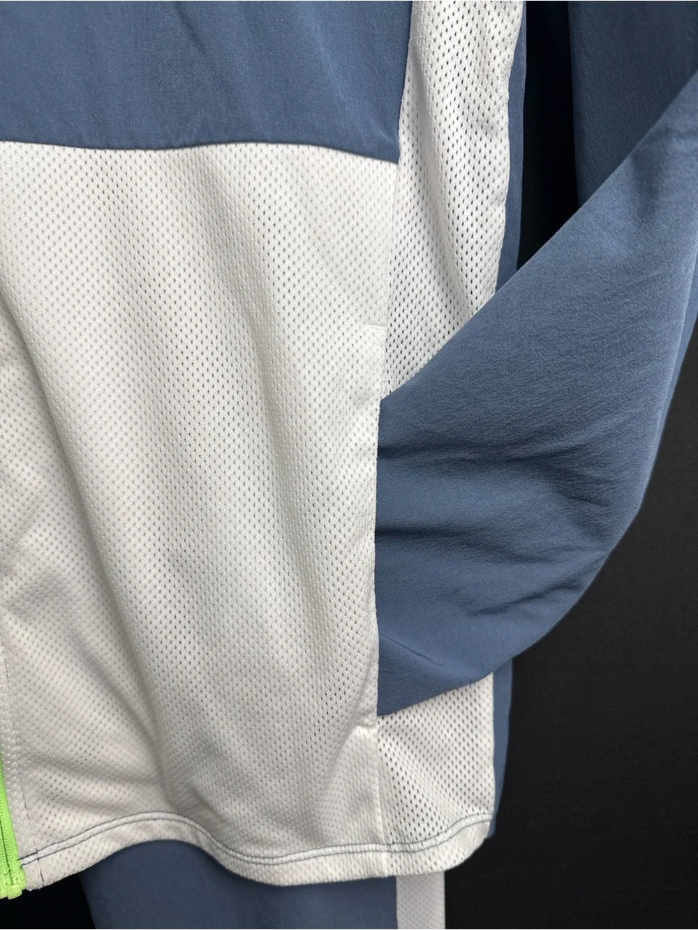 Teen Nike Slate Blue and White Track Jacket with Neon Accent - Picture 4 of 9